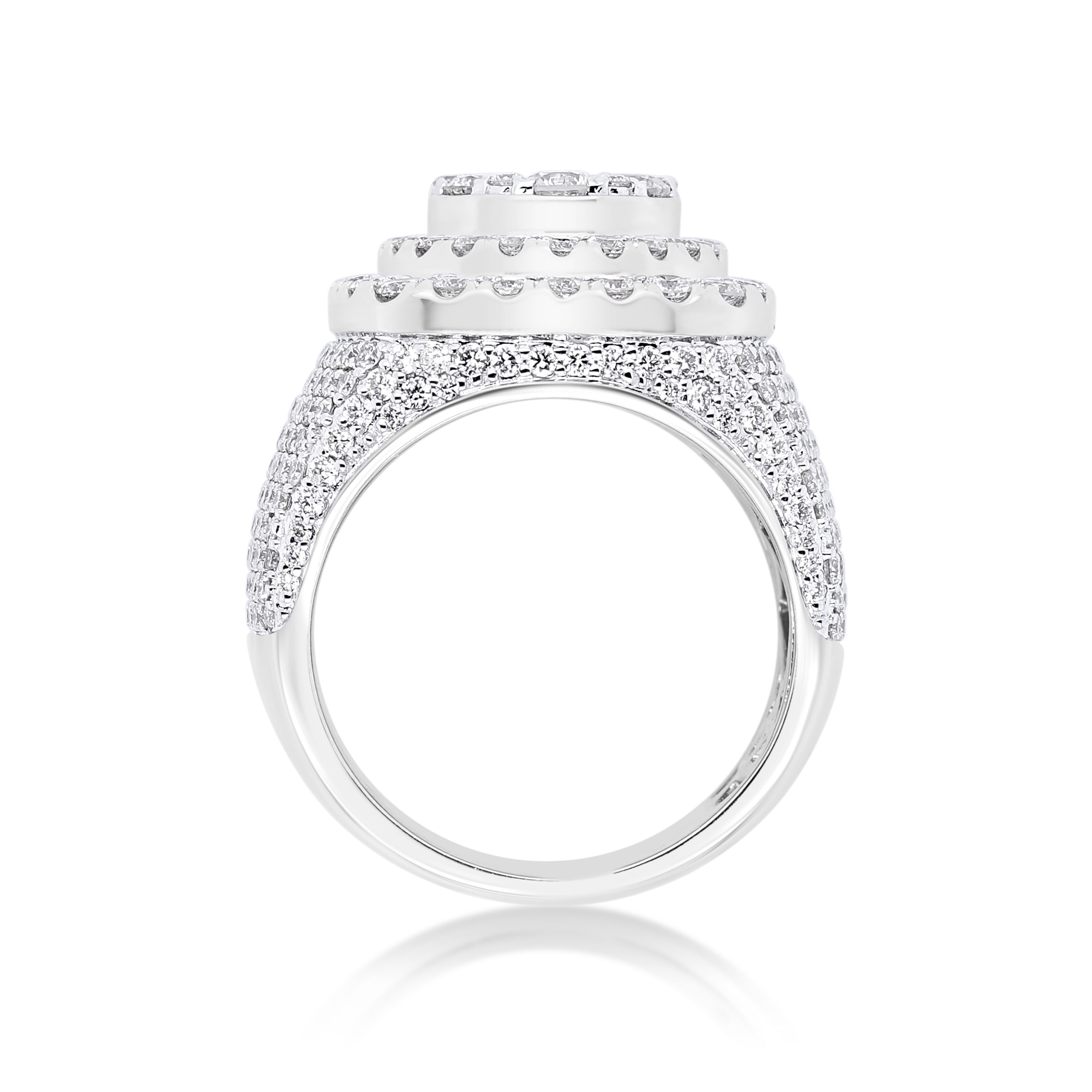Diamond Ring 4.80 ct. 14K White Gold